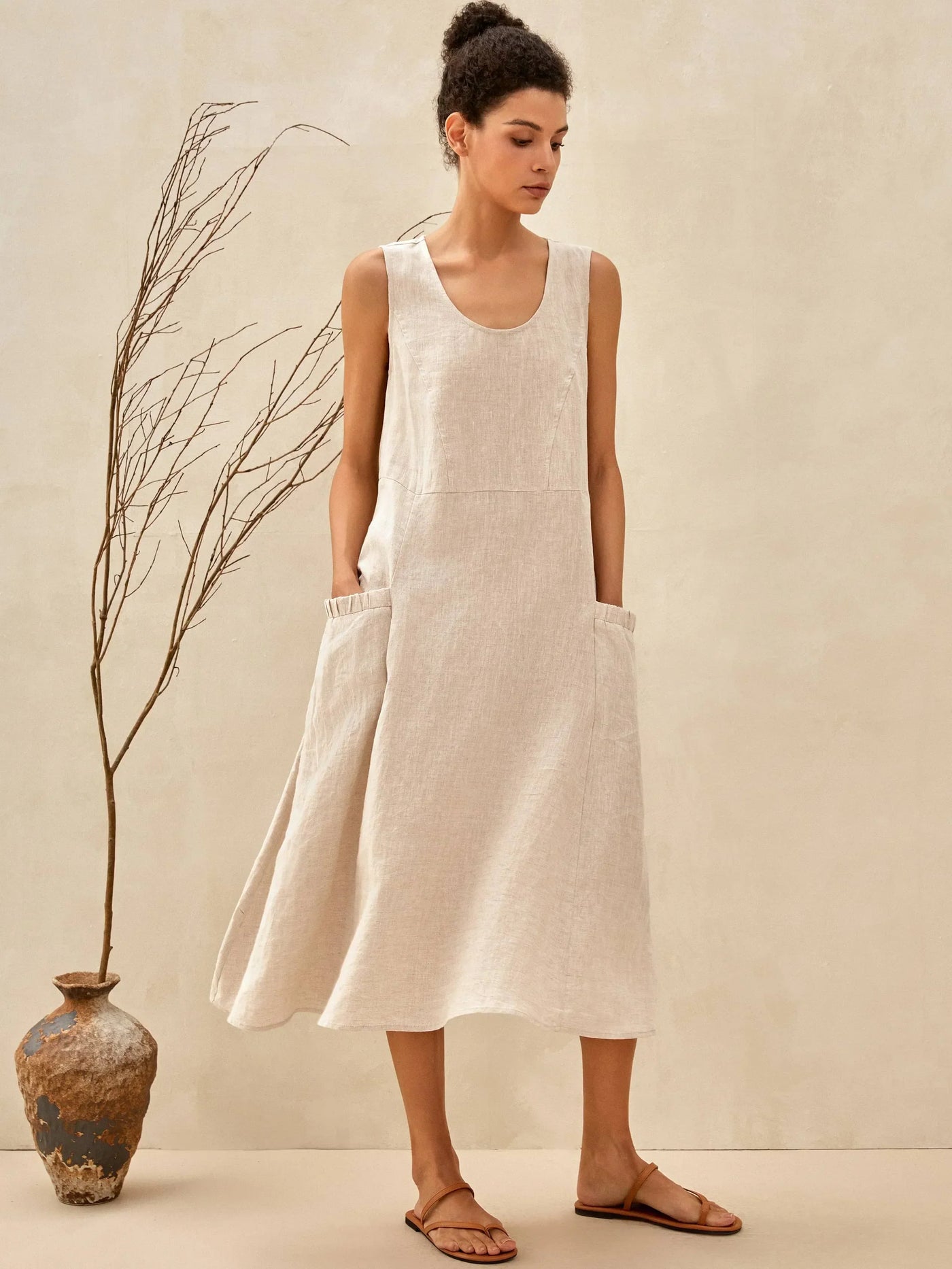 Savannah™ Linen Dress with Pockets