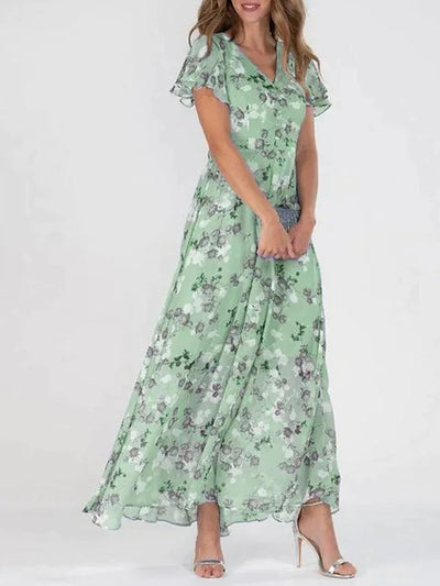 Celestia™ Chiffon Floral Long Dress