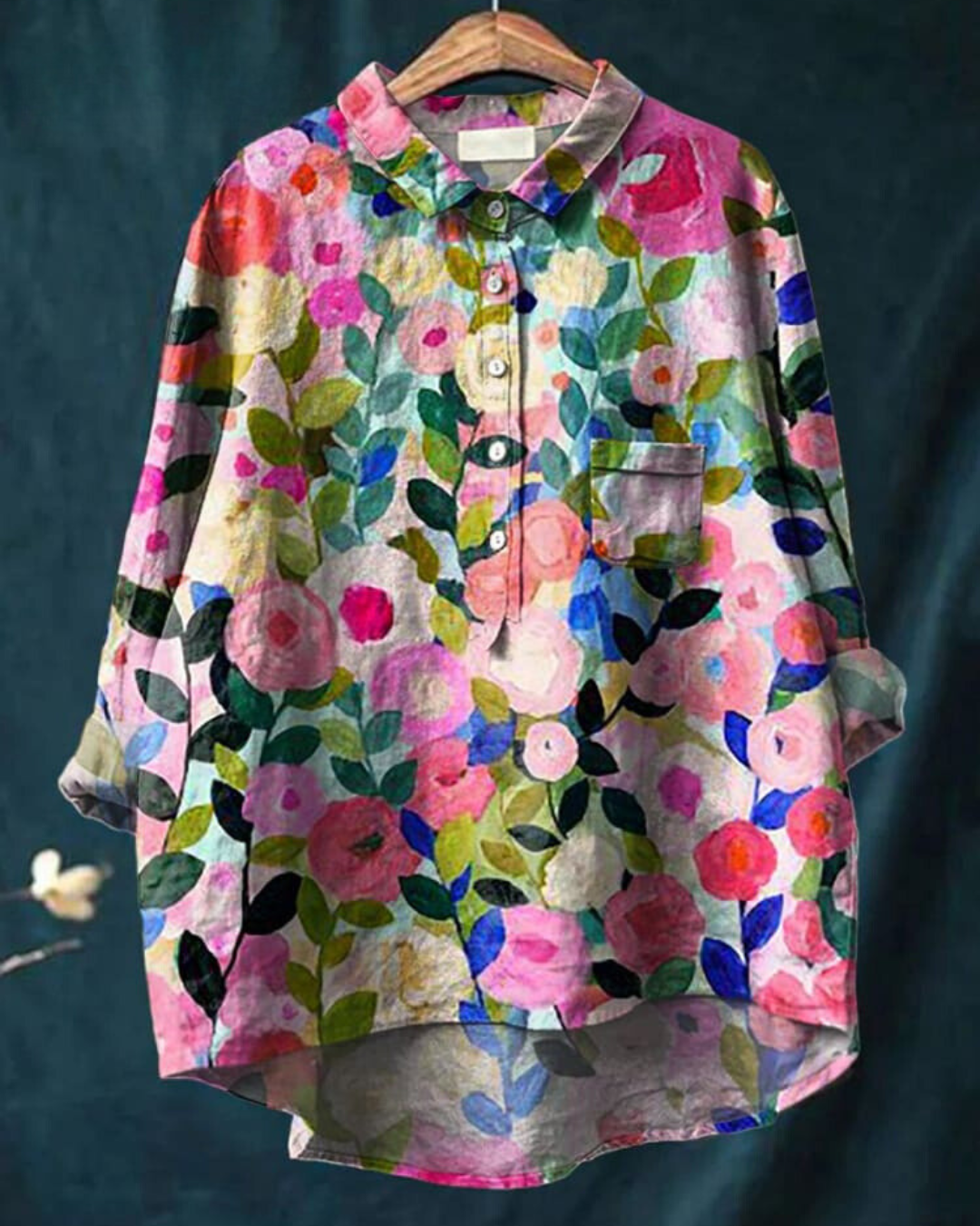 Daphne™ - Floral Button-Up Blouse