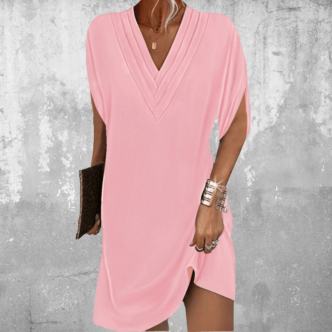 Heidi™ Elegant V-Neck Tunic Dress