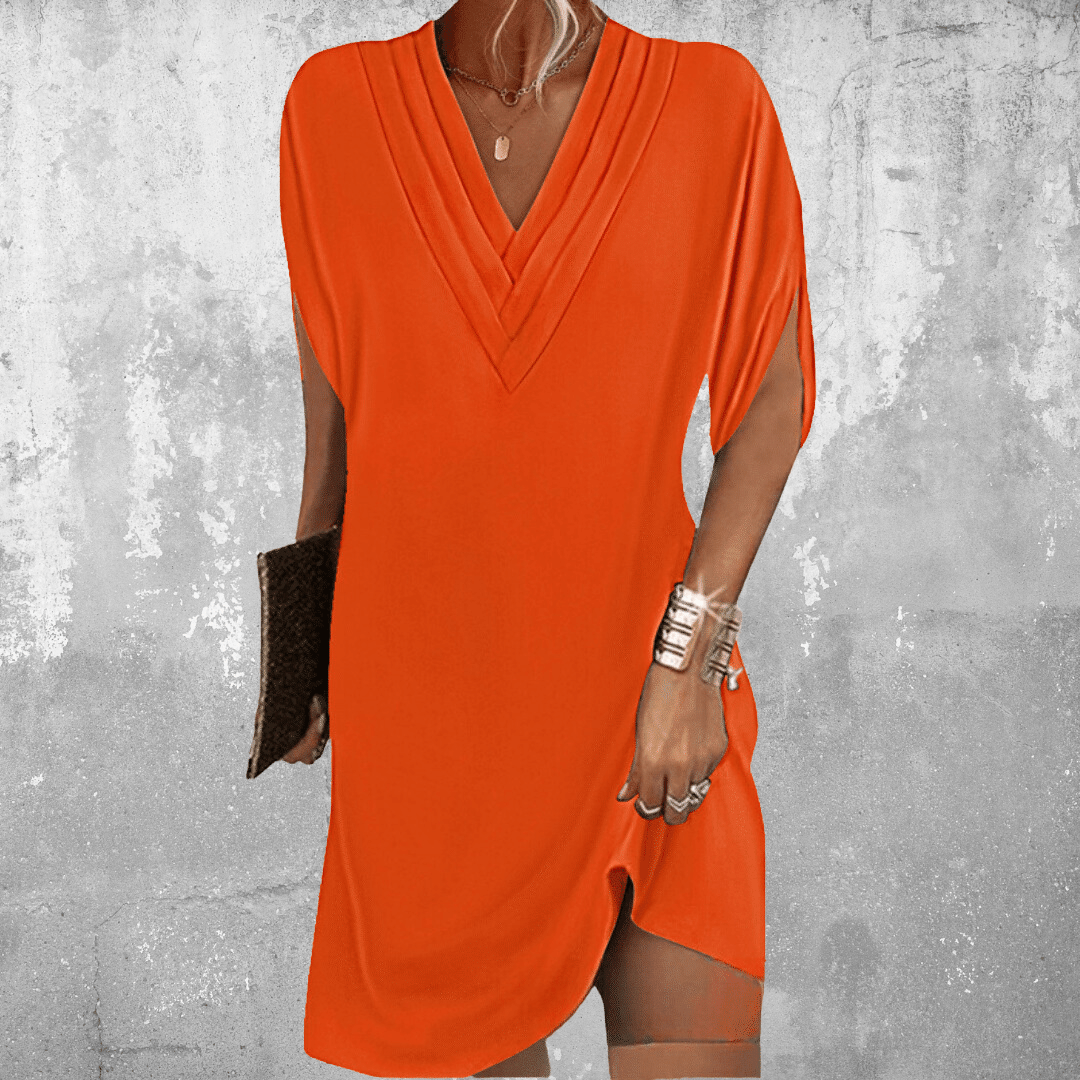 Heidi™ Elegant V-Neck Tunic Dress