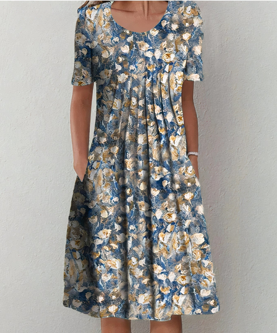 Maple™ - Casual Floral Pleated Dress