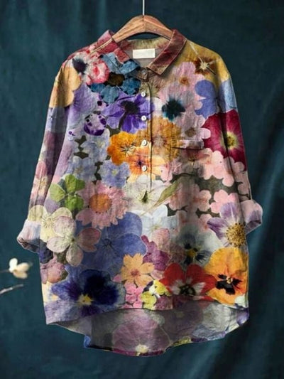 Daphne™ - Floral Button-Up Blouse