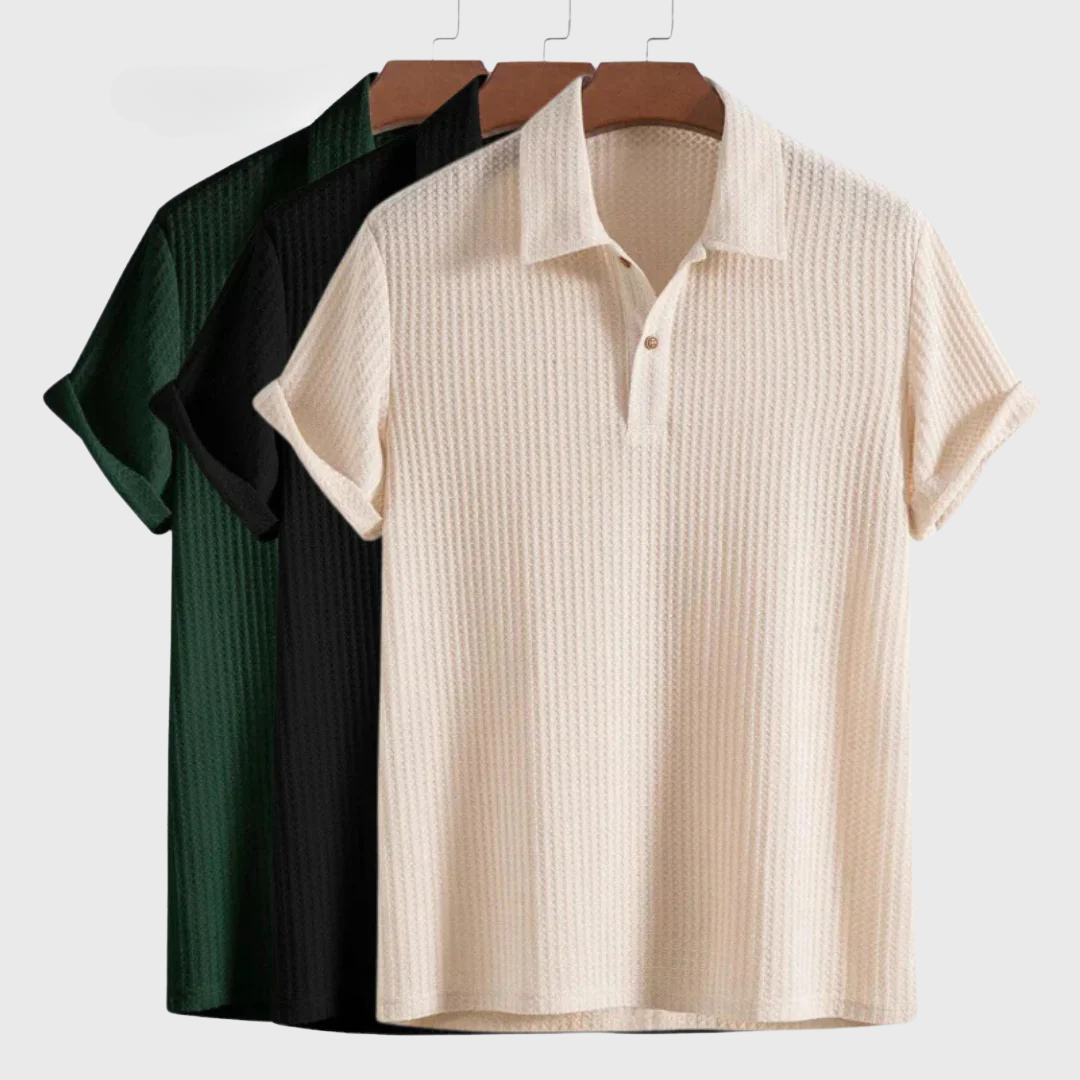 Conrad™ Men's Textured Knit Polo Shirt