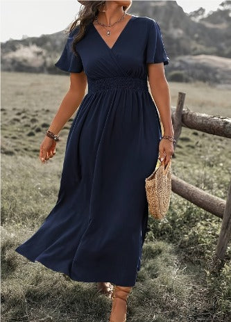 Chloe™ | Elegant V-Neck Summer Dress