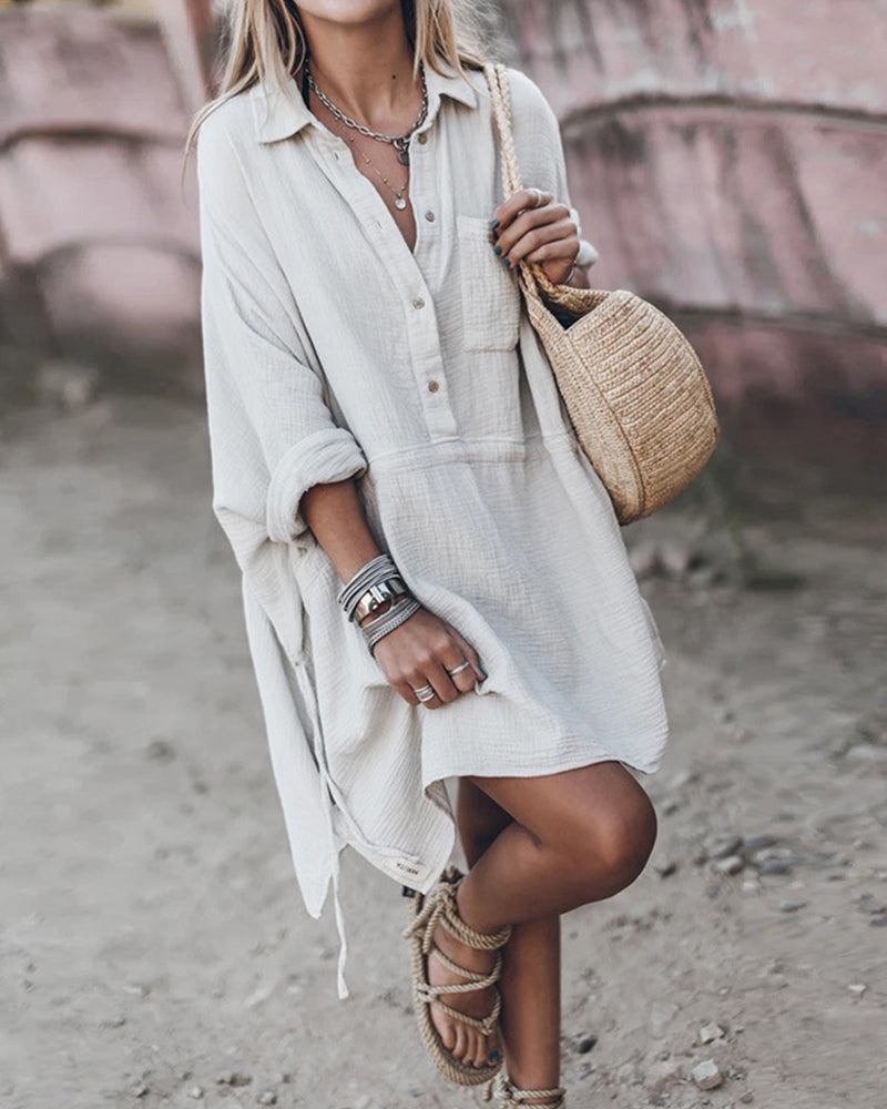 Sophia™ Relaxed Cotton-Linen Dress