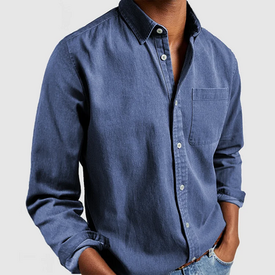 Ethan™ Classic Long-Sleeve Denim Shirt for Men