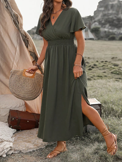 Chloe™ | Elegant V-Neck Summer Dress