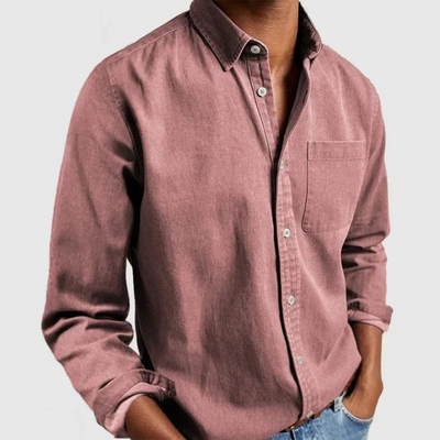 Ethan™ Classic Long-Sleeve Denim Shirt for Men