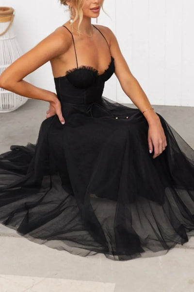 Yara™ - Elegant Corset Tulle Midi Dress