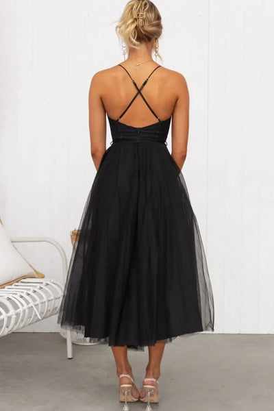 Yara™ - Elegant Corset Tulle Midi Dress