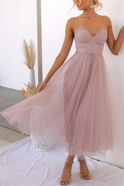 Yara™ - Elegant Corset Tulle Midi Dress