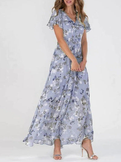 Celestia™ Chiffon Floral Long Dress