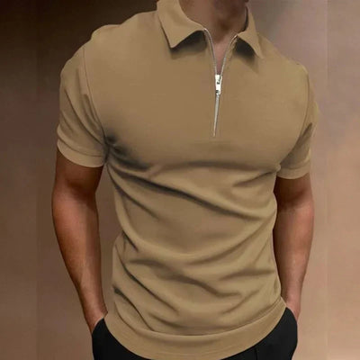 Charlie™ Men's Stylish Zip Polo Shirt