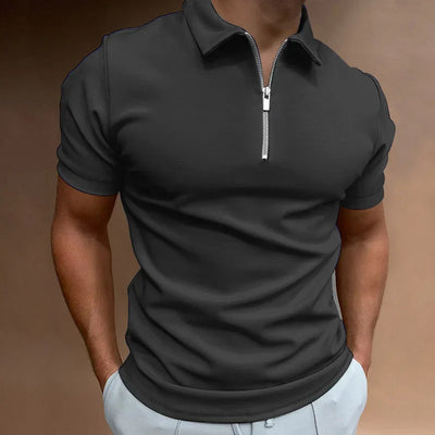 Charlie™ Men's Stylish Zip Polo Shirt