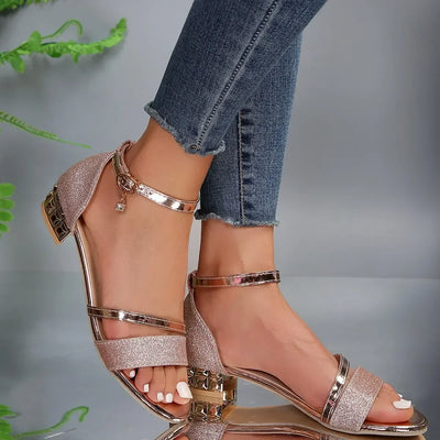 Lauren™ - Elegant Ankle-Strap Block Heel Sandals