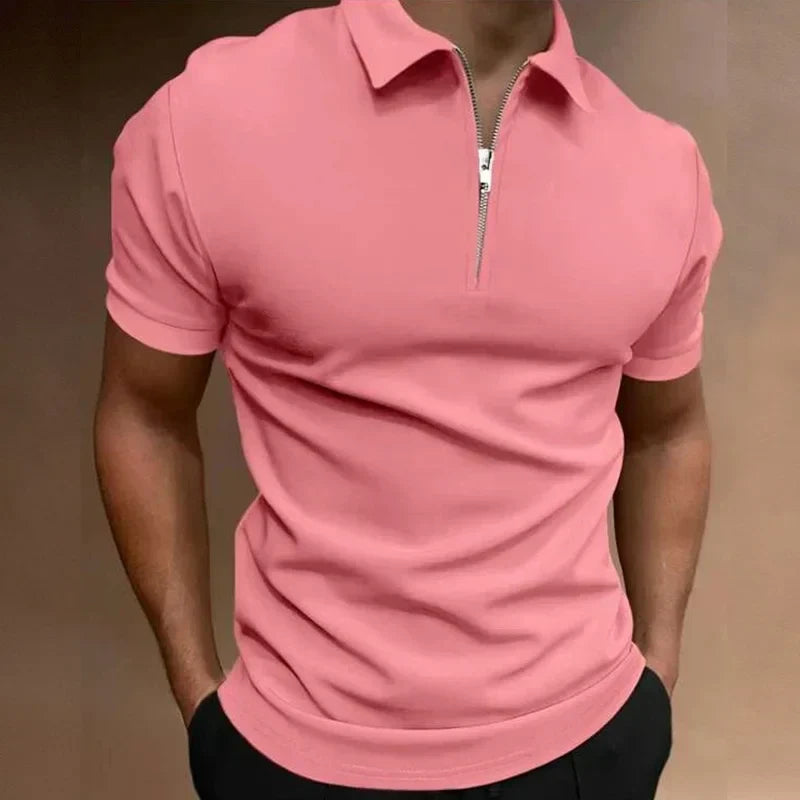 Charlie™ Men's Stylish Zip Polo Shirt