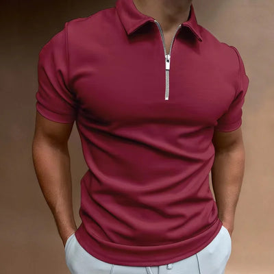 Charlie™ Men's Stylish Zip Polo Shirt