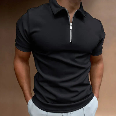 Charlie™ Men's Stylish Zip Polo Shirt