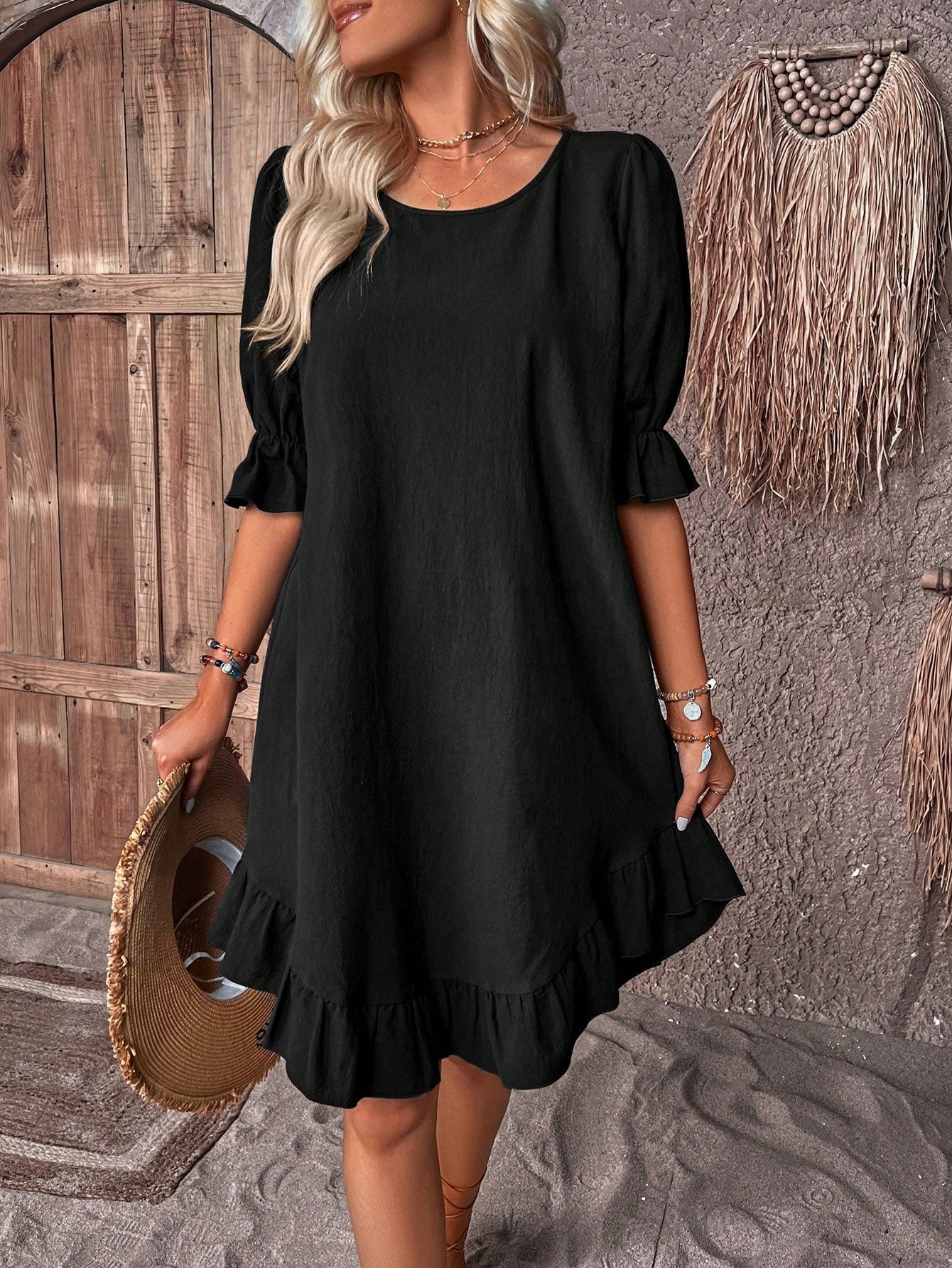 Layla™ Elegant Ruffle Dress