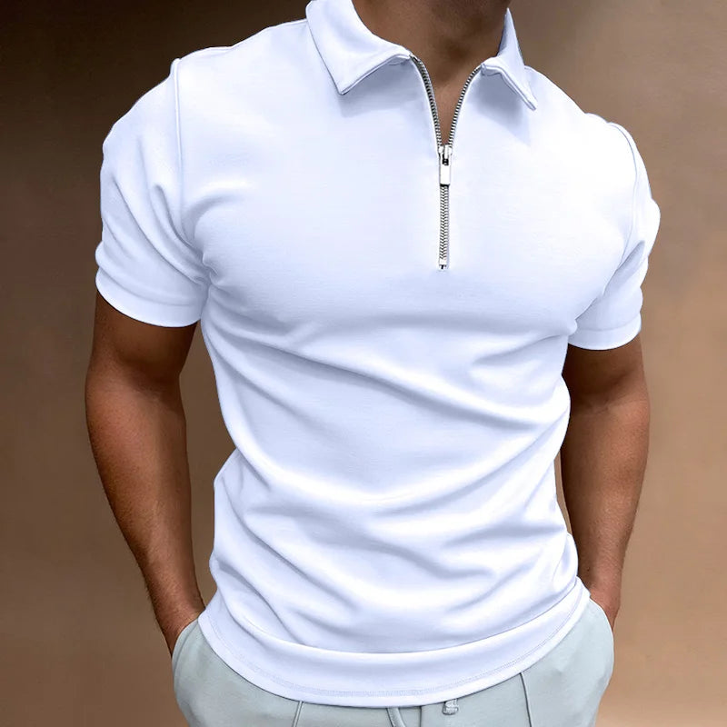 Charlie™ Men's Stylish Zip Polo Shirt