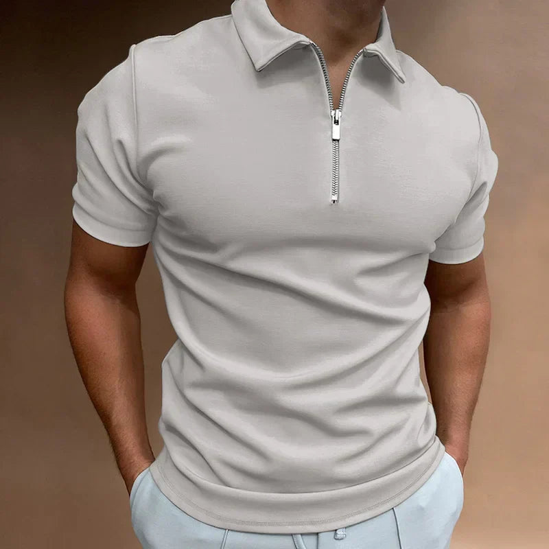 Charlie™ Men's Stylish Zip Polo Shirt