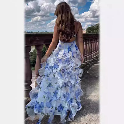 Gwynne™ - Ruffled Floral Maxi Dress