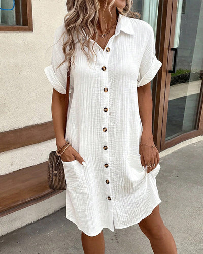 Harper™ Casual Button-Down Shirt Dress