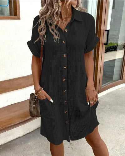 Harper™ Casual Button-Down Shirt Dress