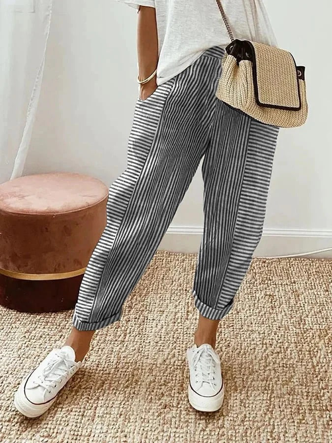 Willa™ Casual Striped Linen Pants