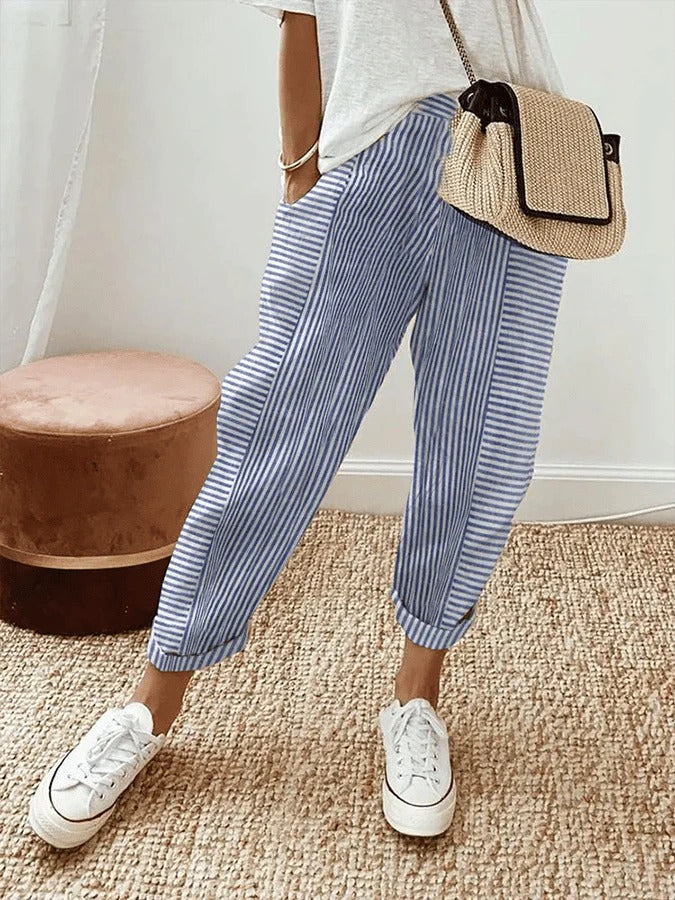 Willa™ Casual Striped Linen Pants