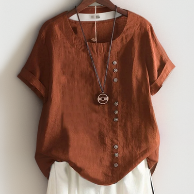 Kiera™ - Asymmetrical Button Blouse