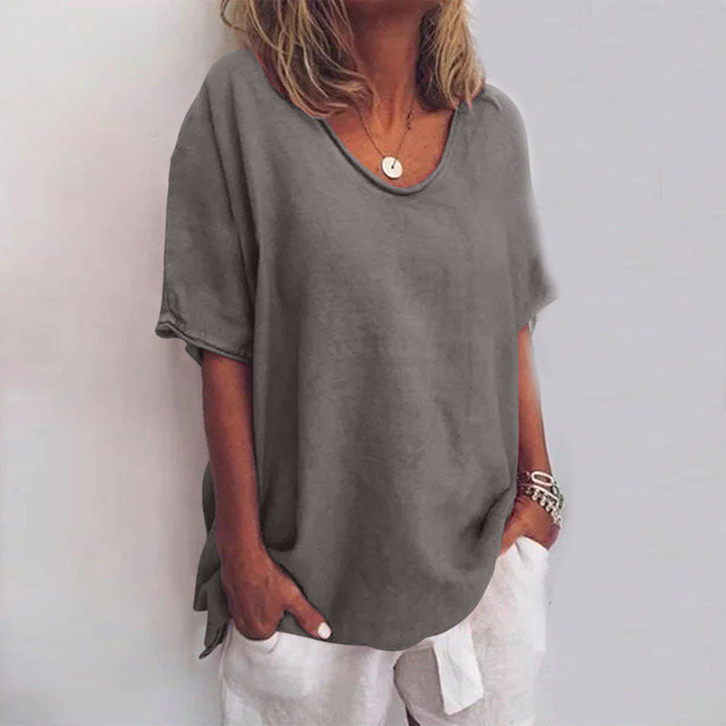 Pippa™ Relaxed Fit Cotton-Linen T-Shirt