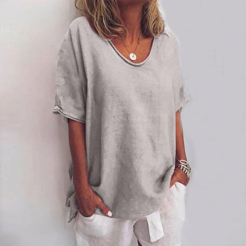 Pippa™ Relaxed Fit Cotton-Linen T-Shirt