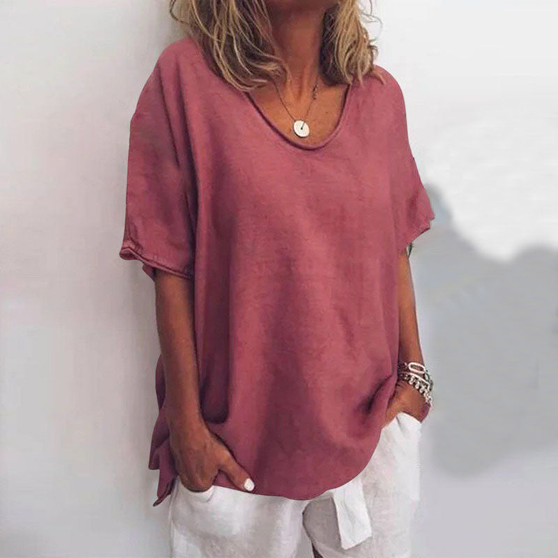 Pippa™ Relaxed Fit Cotton-Linen T-Shirt