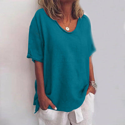 Pippa™ Relaxed Fit Cotton-Linen T-Shirt