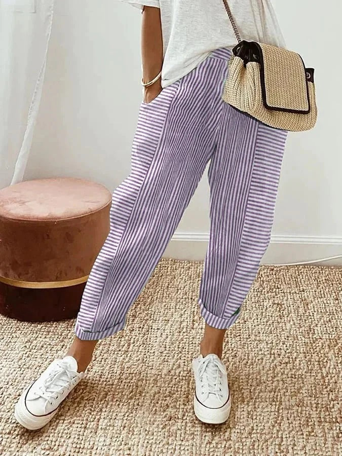 Willa™ Casual Striped Linen Pants