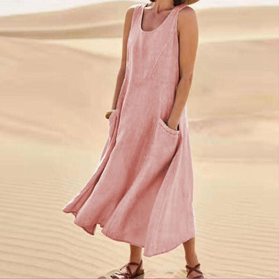 Savannah™ Linen Dress with Pockets