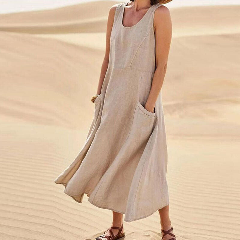 Savannah™ Linen Dress with Pockets