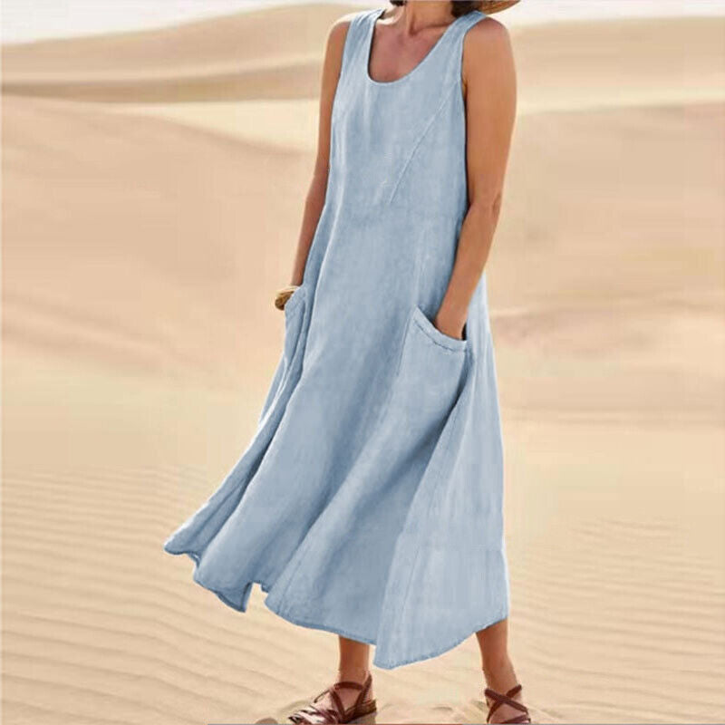 Savannah™ Linen Dress with Pockets