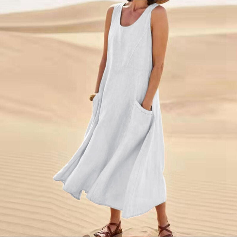 Savannah™ Linen Dress with Pockets